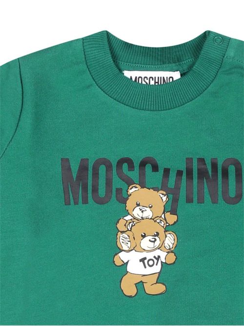 felpa bambina verde MOSCHINO KIDS | MUF05JLCA14/30139